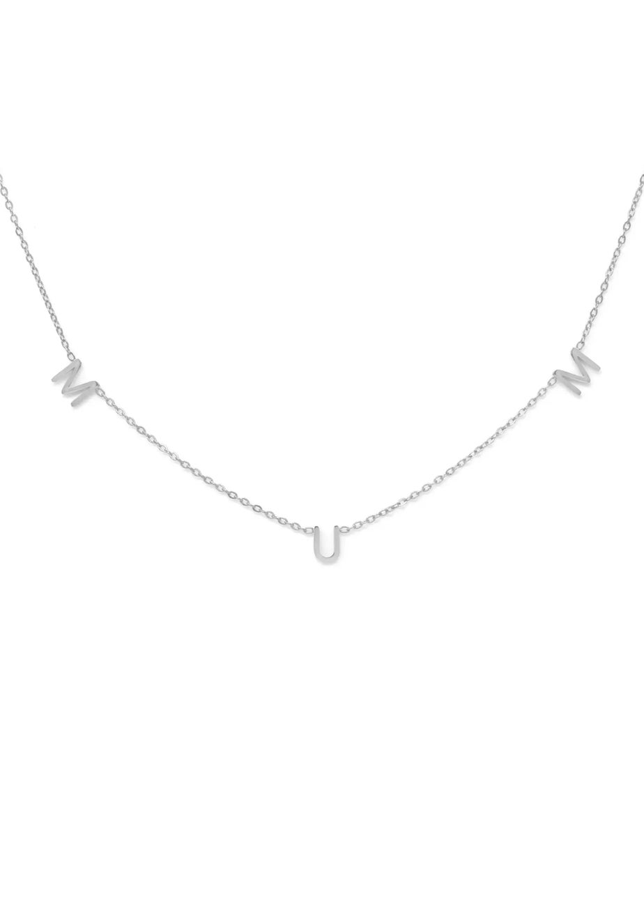 Say It With Silver Mum Necklace