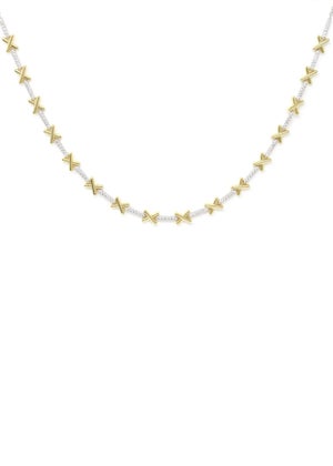 Say It With Gold Kiss Tennis Necklace