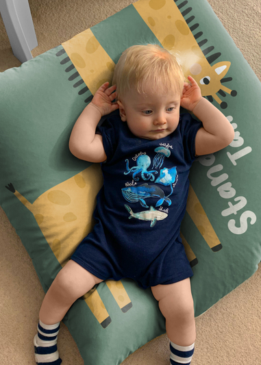 rucomfy Printed Floor Cushion Safari Giraffe Beanbag