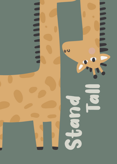 rucomfy Printed Floor Cushion Safari Giraffe Beanbag