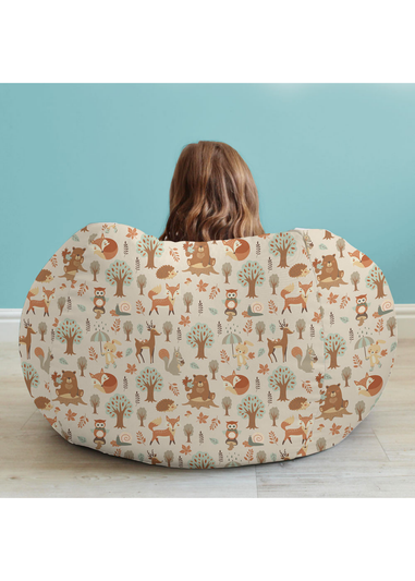 rucomfy Printed Kids Slouchbag Woodland Walks Beanbag