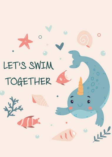 rucomfy Printed Floor Cushion Under The Sea Beanbag