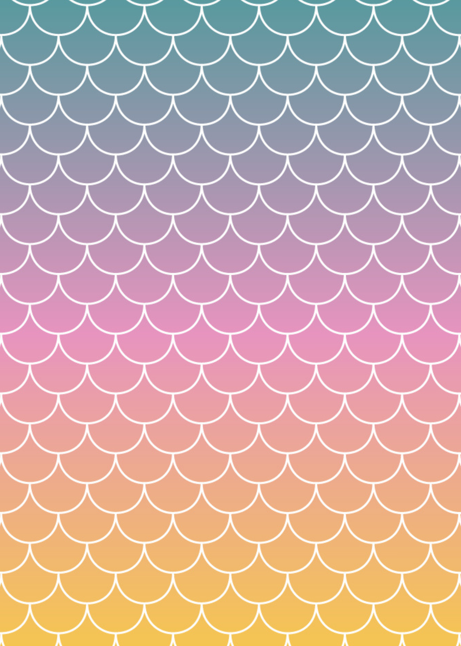 rucomfy Printed Kids Classic Mermaid Ombre Beanbag