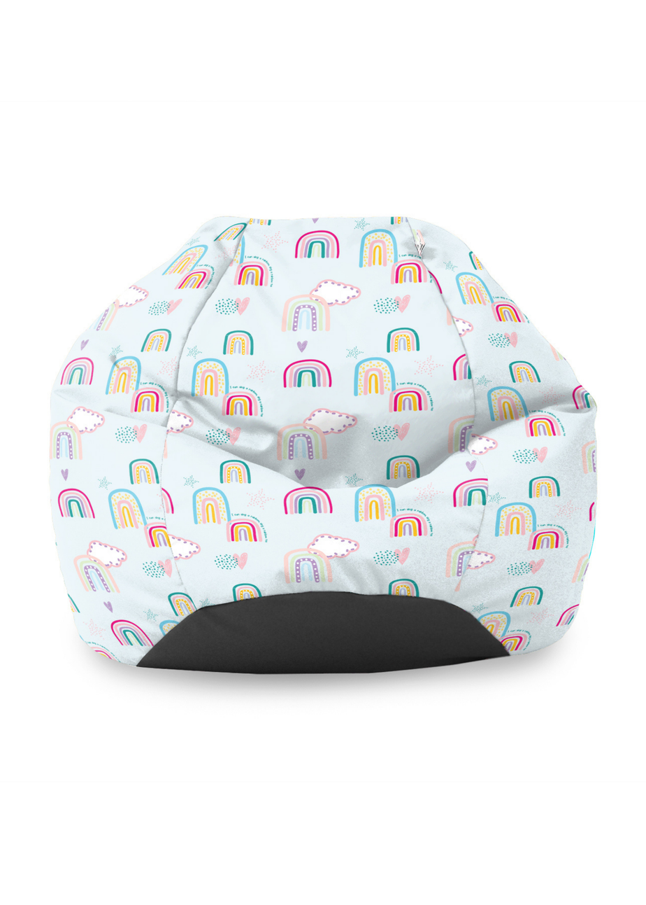 rucomfy Printed Kids Classic Rainbow Sky Beanbag