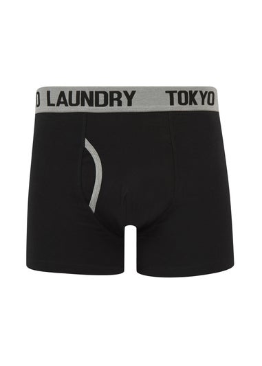 Tokyo Laundry Black & Grey Cotton 6-Pack Boxers