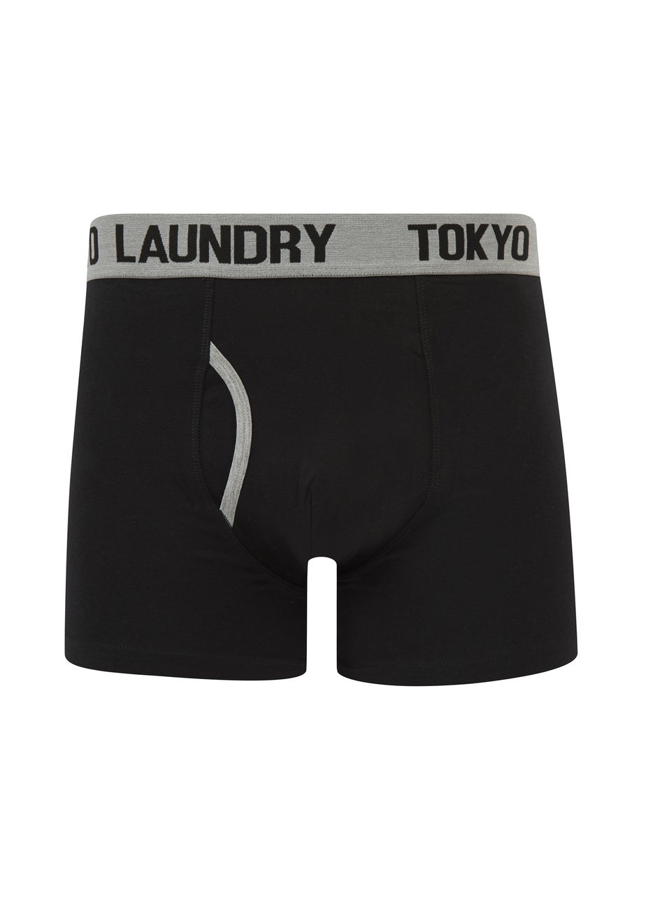 Tokyo Laundry Black & Grey Cotton 6-Pack Boxers