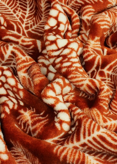furn. Irwin Woodland Fleece Throw 140 x 180cm Rust