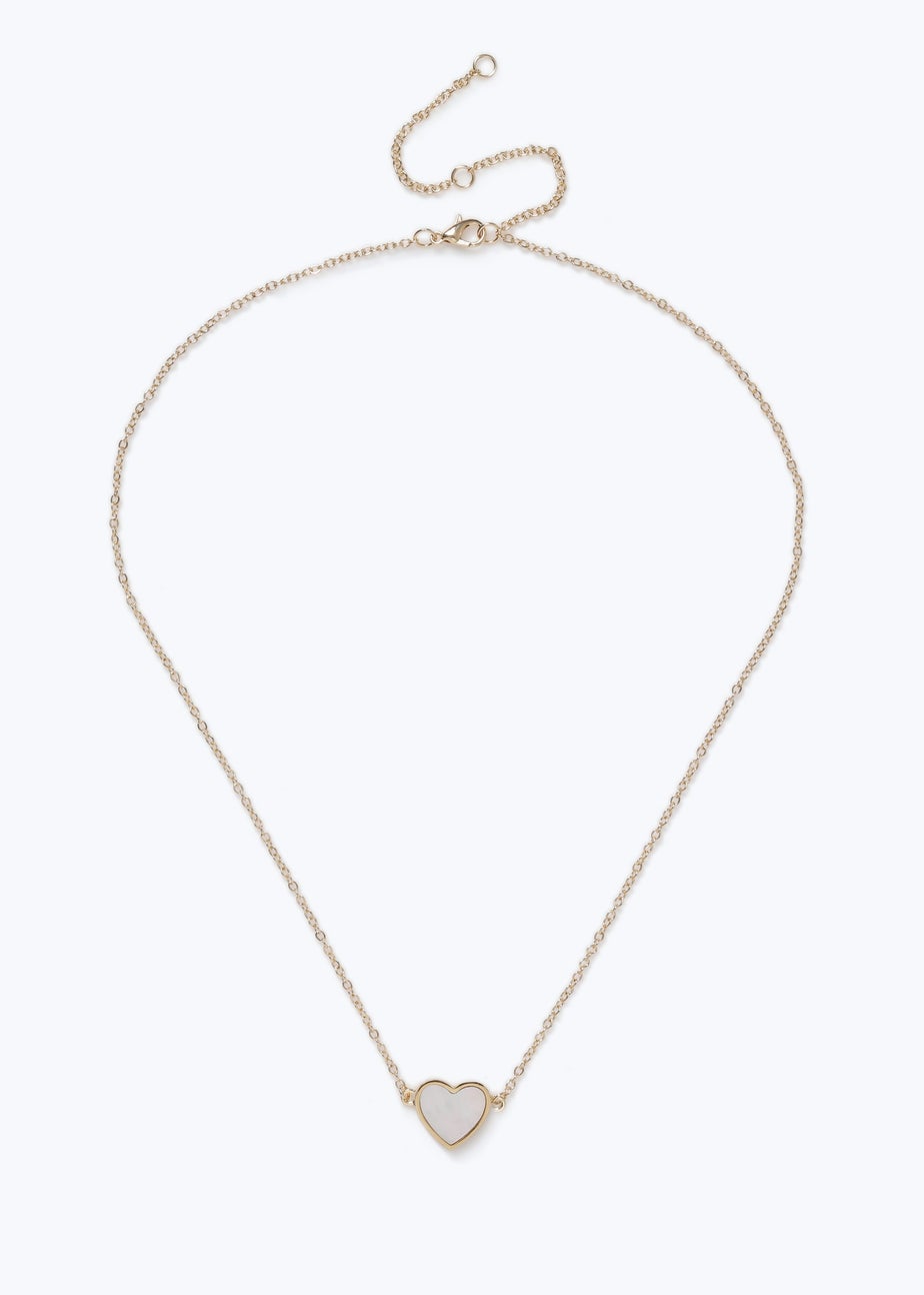 Muse White Heart Necklace