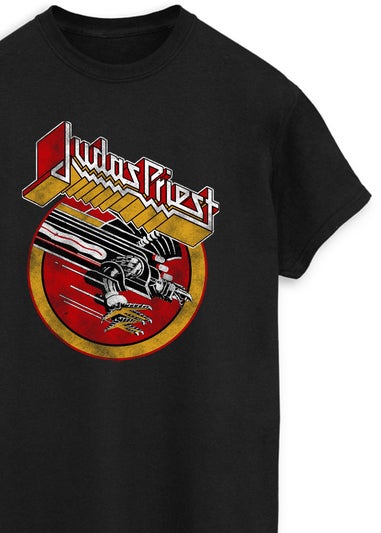 Judas Priest Vintage Men Black Music Graphic T-Shirt