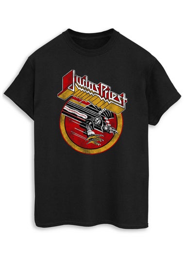 Judas Priest Vintage Men Black Music Graphic T-Shirt