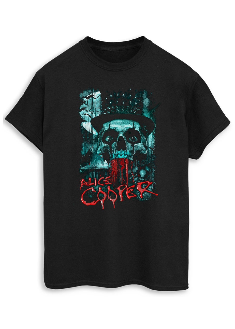 Alice Cooper Skull Men Black Music Graphic T-Shirt