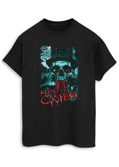 Alice Cooper Skull Men Black Music Graphic T-Shirt
