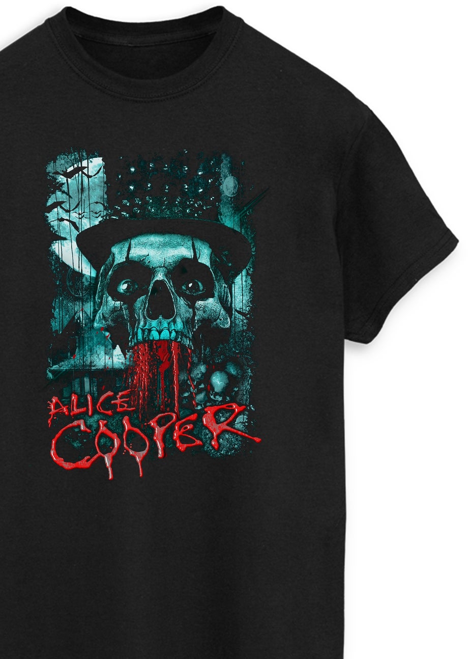Alice Cooper Skull Men Black Music Graphic T-Shirt