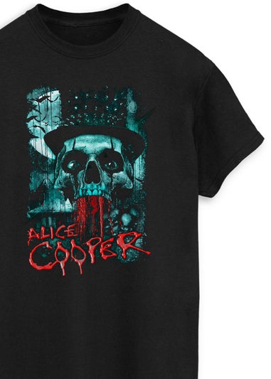 Alice Cooper Skull Men Black Music Graphic T-Shirt