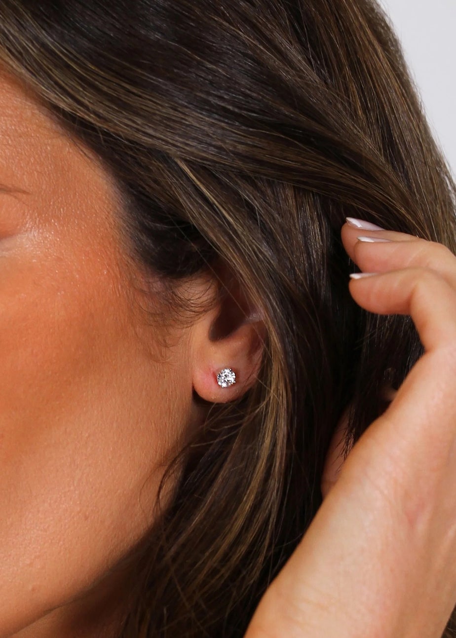 Say It With Silver Round Earrings