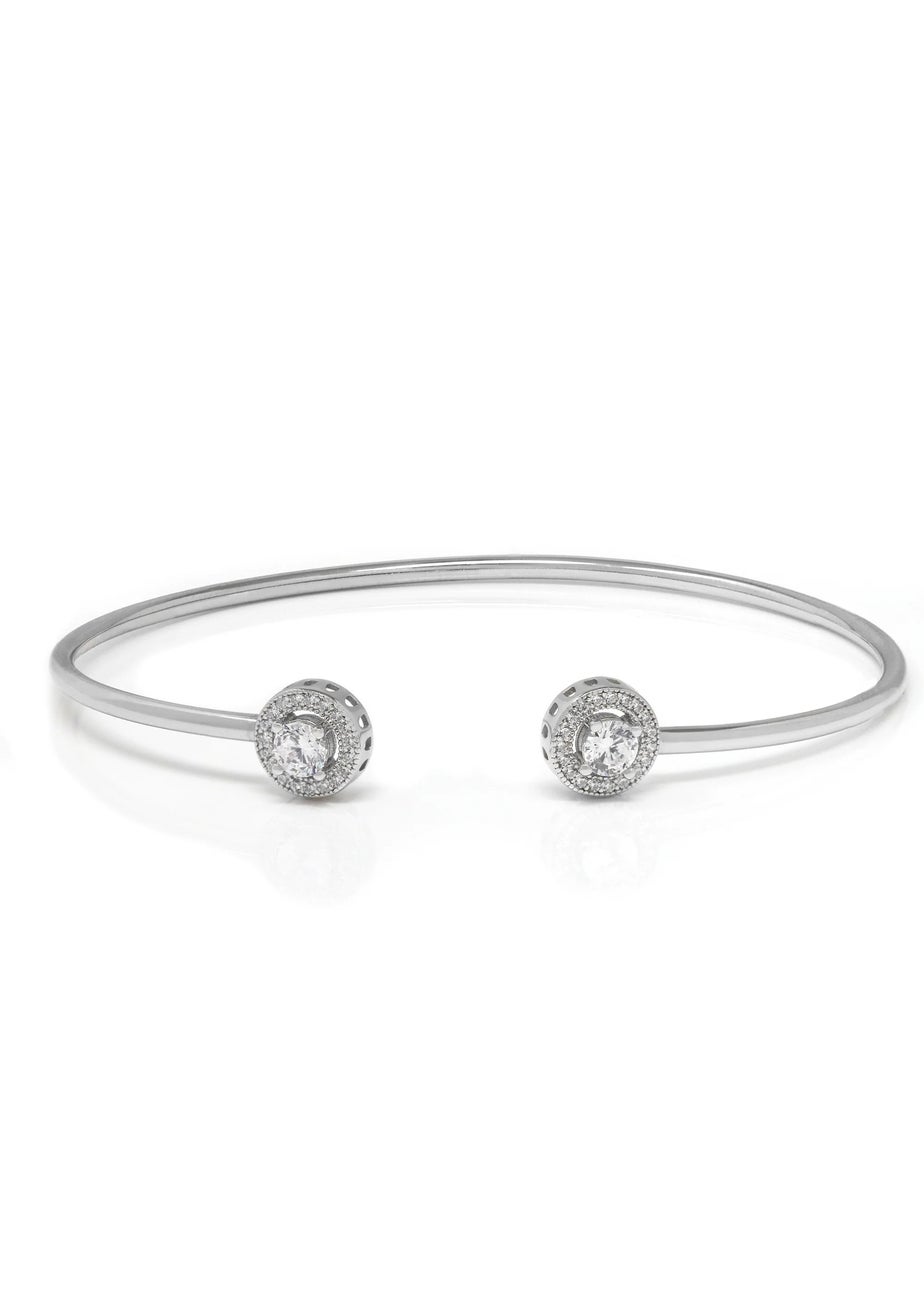 Say It With Sterling Silver Halo Bangle
