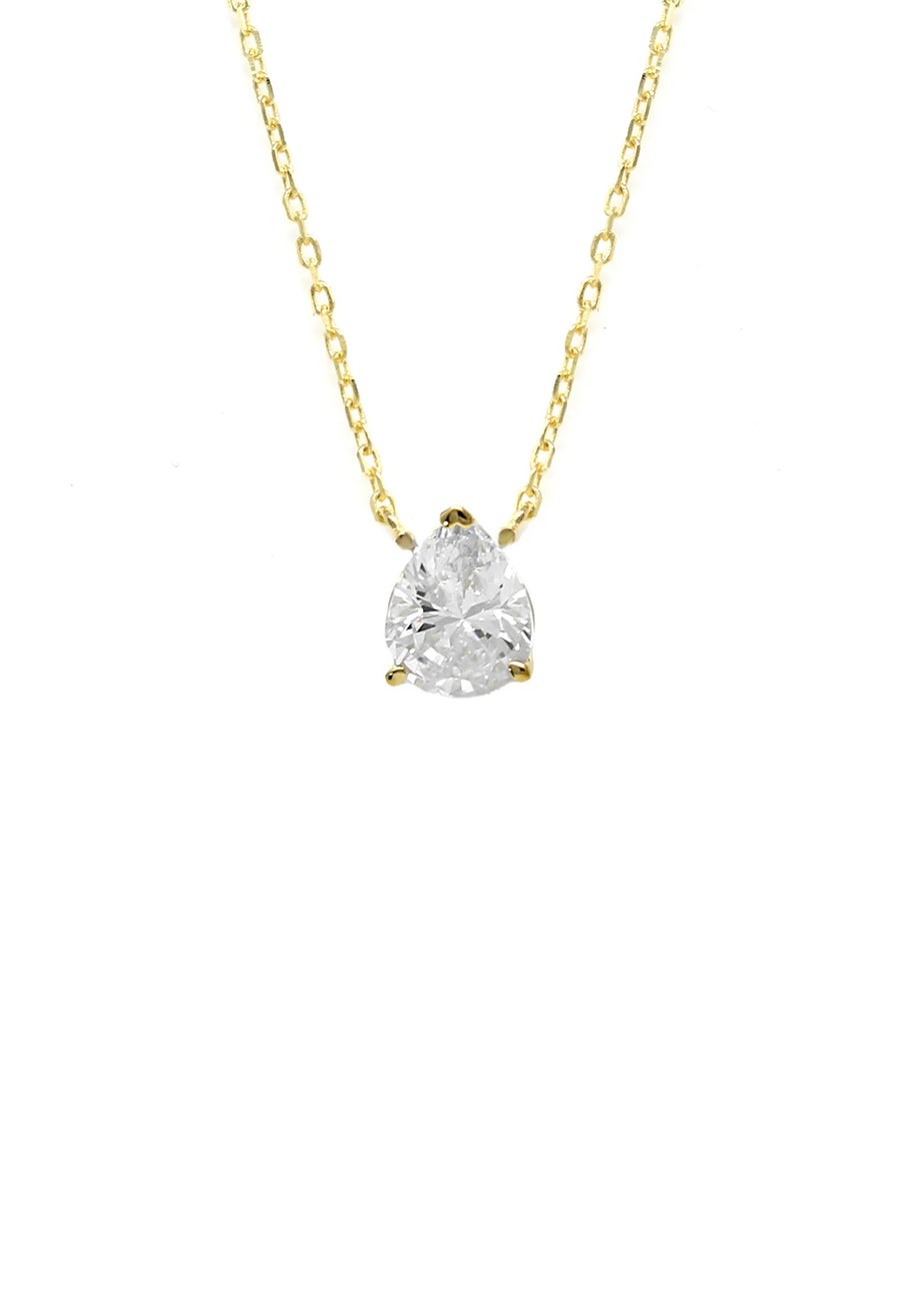Say It With Gold Pear Necklace