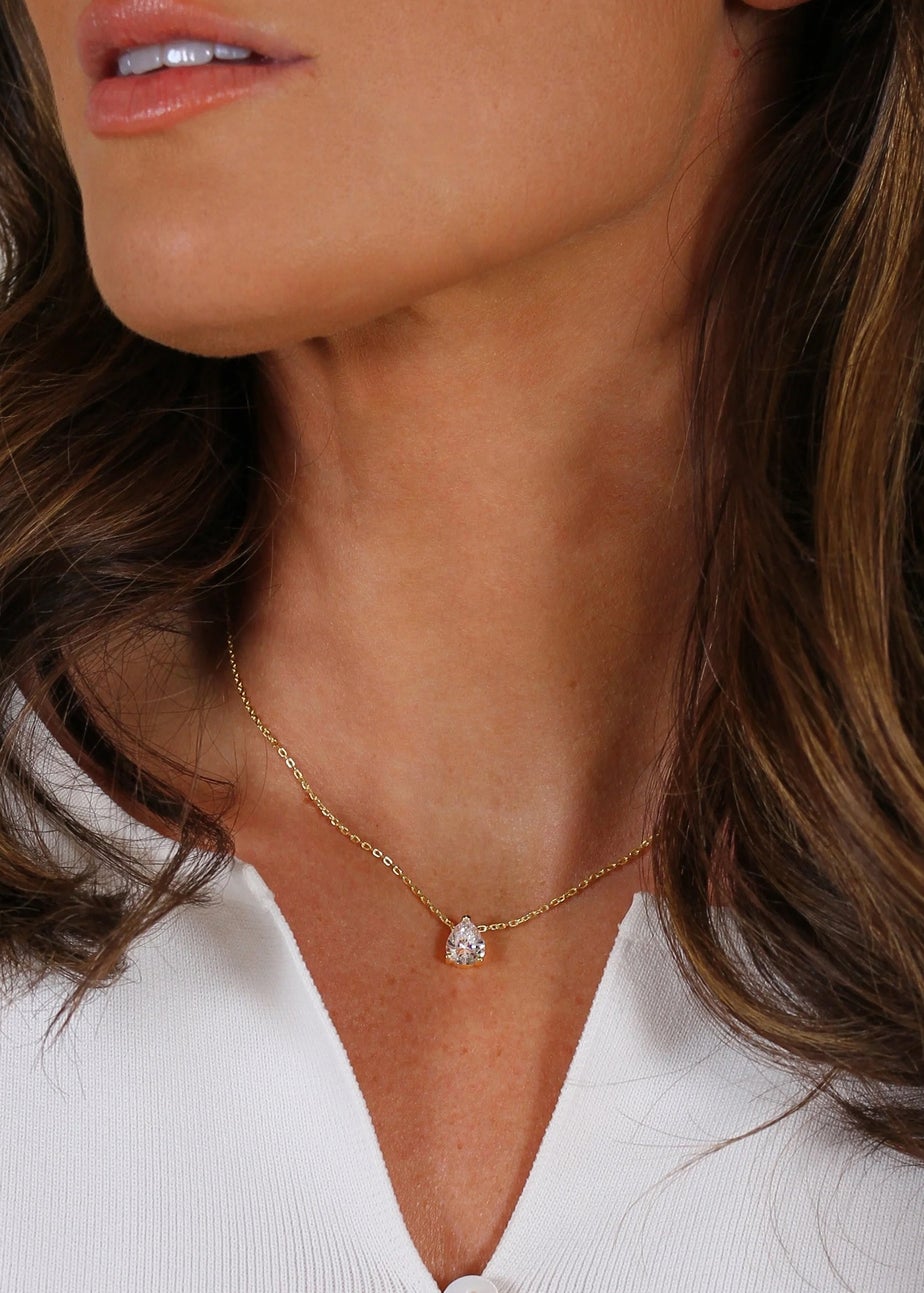 Say It With Gold Pear Necklace