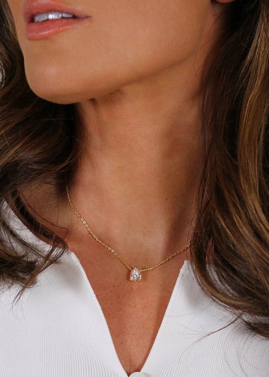 Say It With Gold Pear Necklace