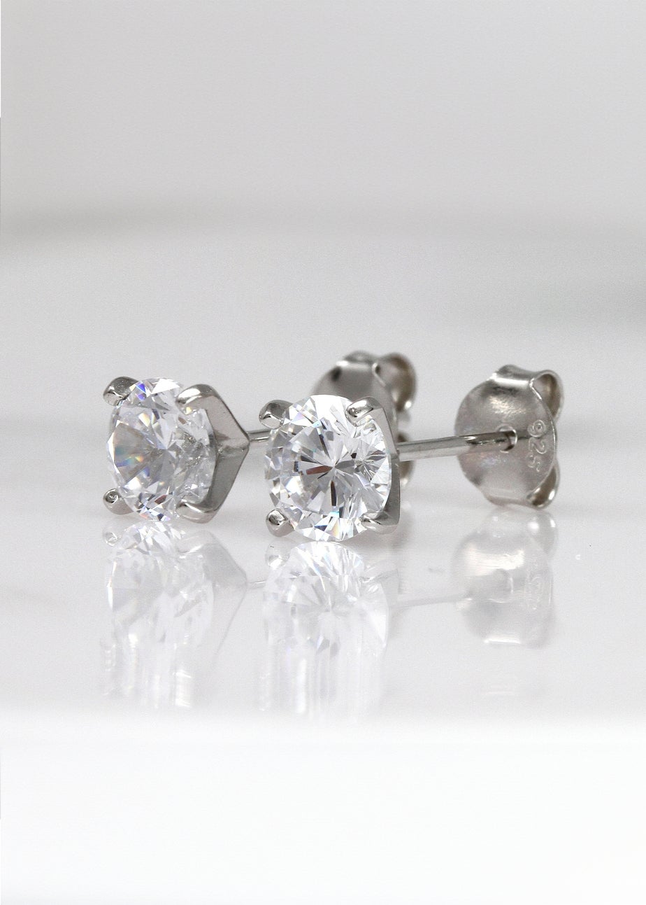 Say It With Silver Mini Classic Claw Set Earrings