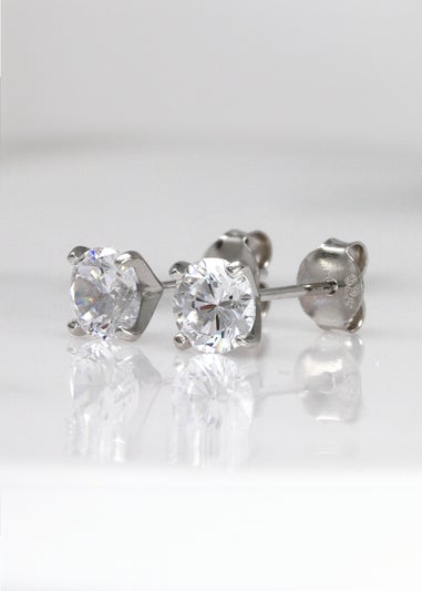 Say It With Silver Mini Classic Claw Set Earrings