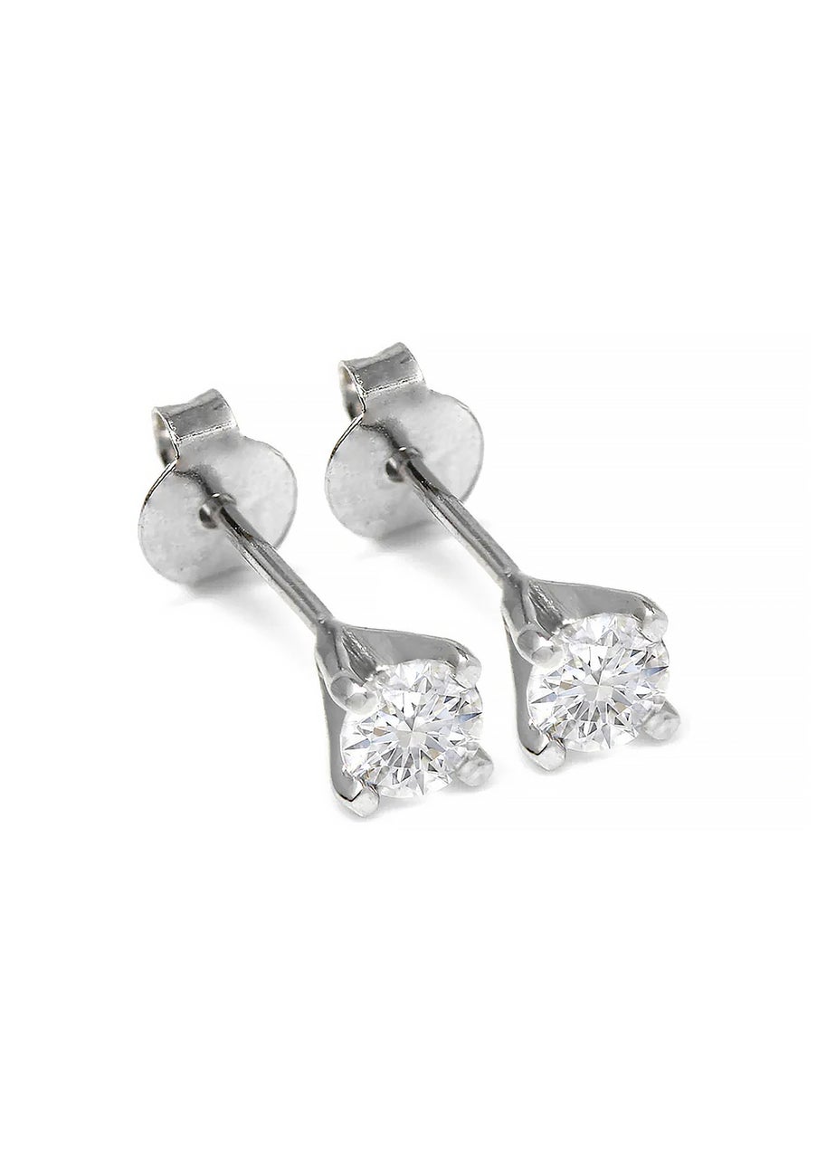 Say It With Silver Mini Classic Claw Set Earrings