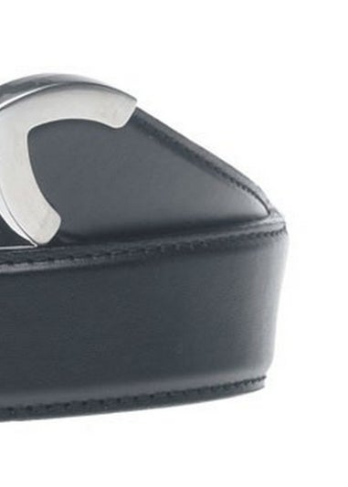 Duke Black Joseph Bonded Leather Metal Tip Waist Belt