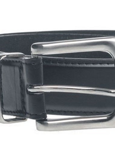 Duke Black Joseph Bonded Leather Metal Tip Waist Belt