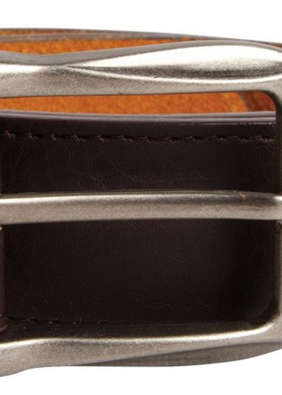 Duke Brown Harrison Bonded Leather Waist Belt