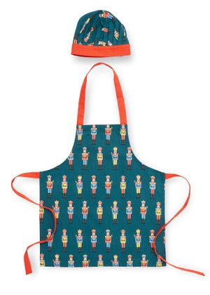 Catherine Lansfield Christmas Nutcracker Kids Kitchen Apron & Hat Set