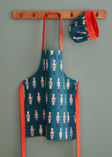 Catherine Lansfield Christmas Nutcracker Kids Kitchen Apron & Hat Set