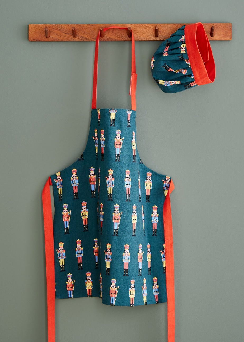 Catherine Lansfield Christmas Nutcracker Kids Kitchen Apron & Hat Set