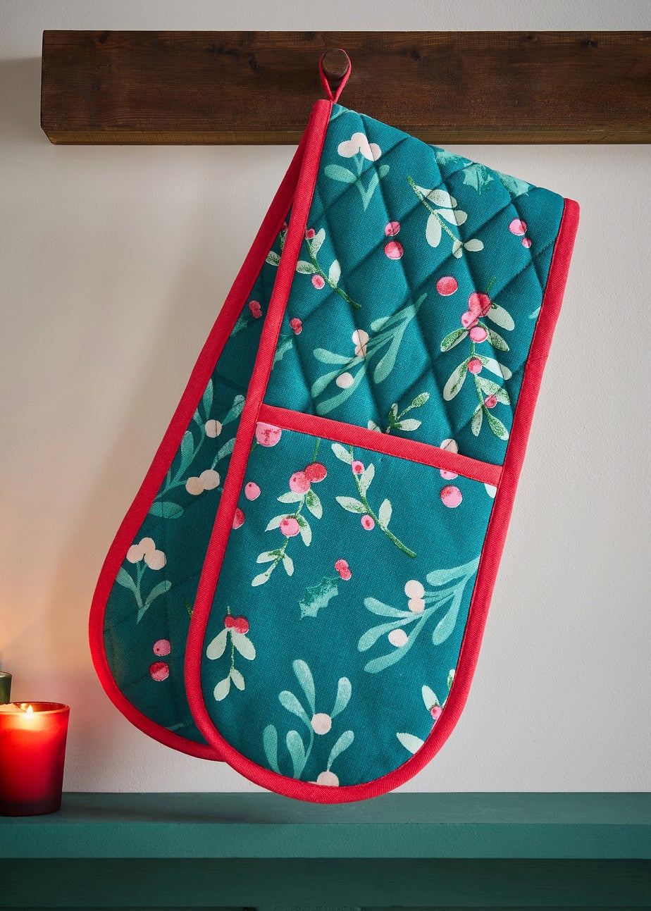 Catherine Lansfield Christmas Kitchen Double Oven Glove