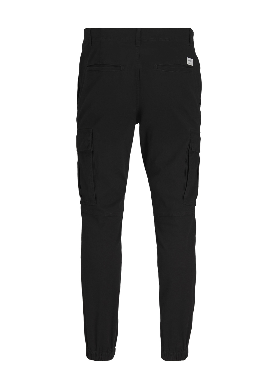JJ Rebel Black Michael Cargo Trousers