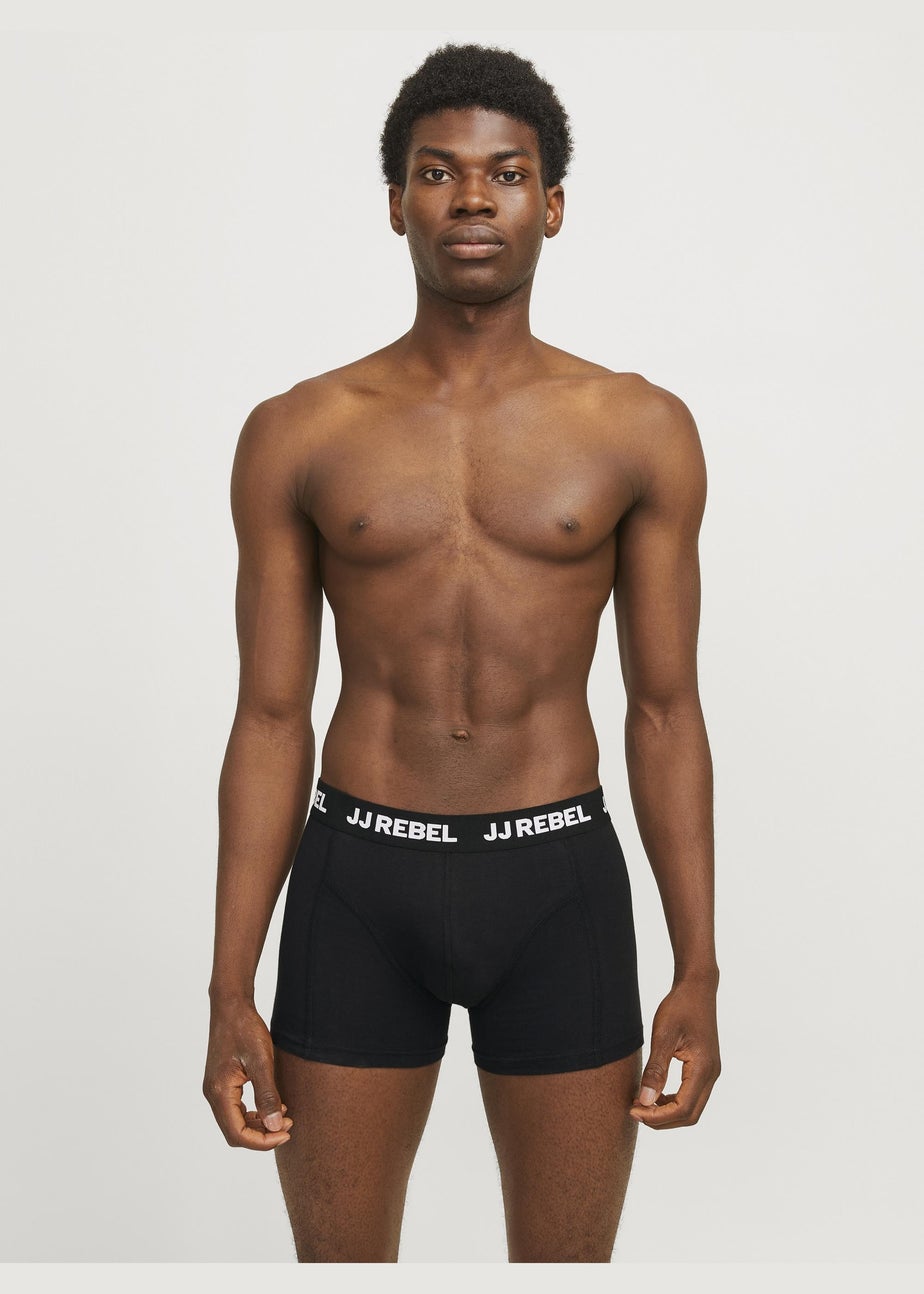 JJ Rebel 3 Pack Black Boxers