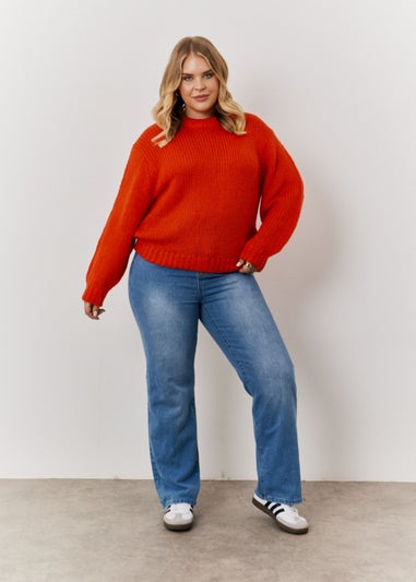 In The Style Red Chunky Knit Jumper