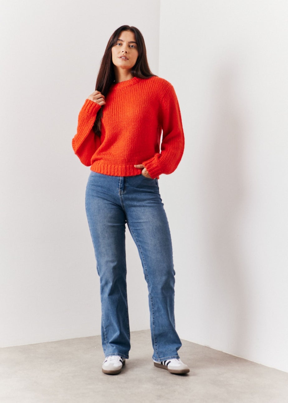 In The Style Red Chunky Knit Jumper
