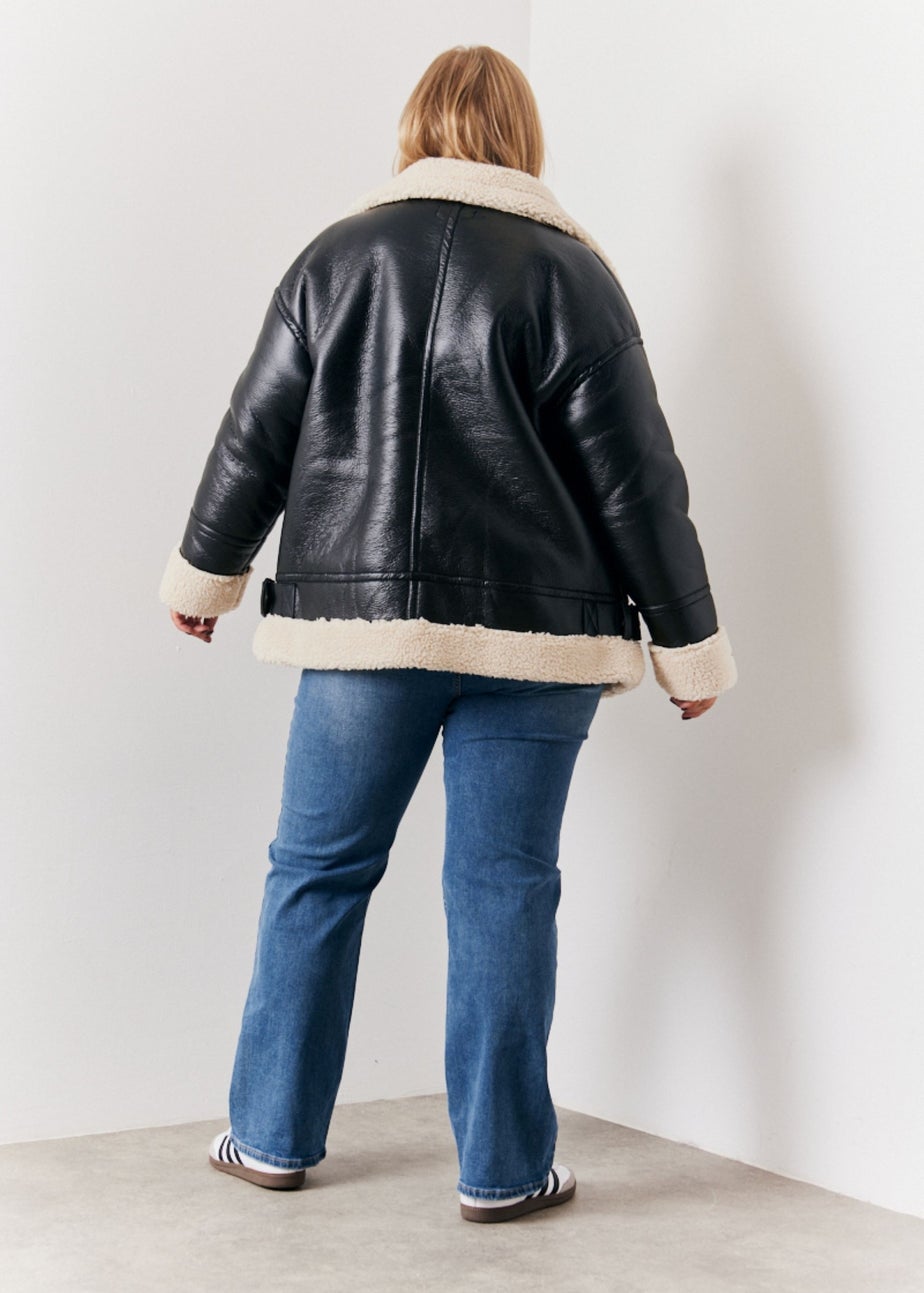 In The Style Black Borg Aviator Jacket