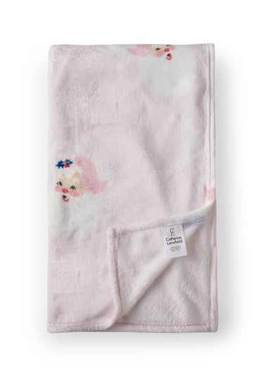 Catherine Lansfield Vintage Christmas Santa Cosy Fleece Blanket Throw (130x170cm)