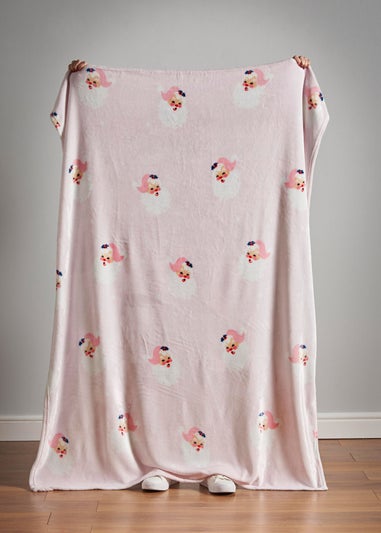 Catherine Lansfield Vintage Christmas Santa Cosy Fleece Blanket Throw (130x170cm)