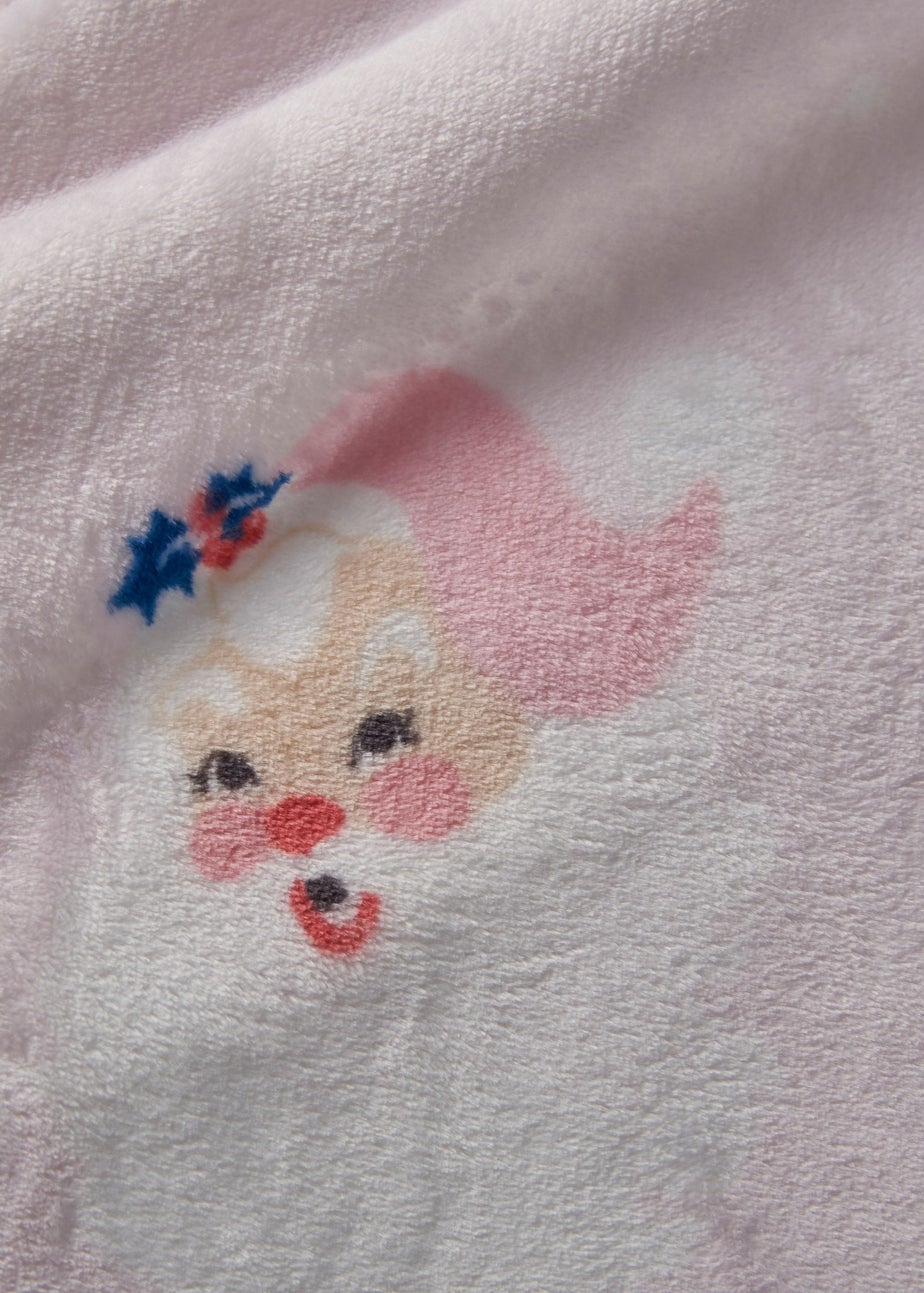 Catherine Lansfield Vintage Christmas Santa Cosy Fleece Blanket Throw (130x170cm)