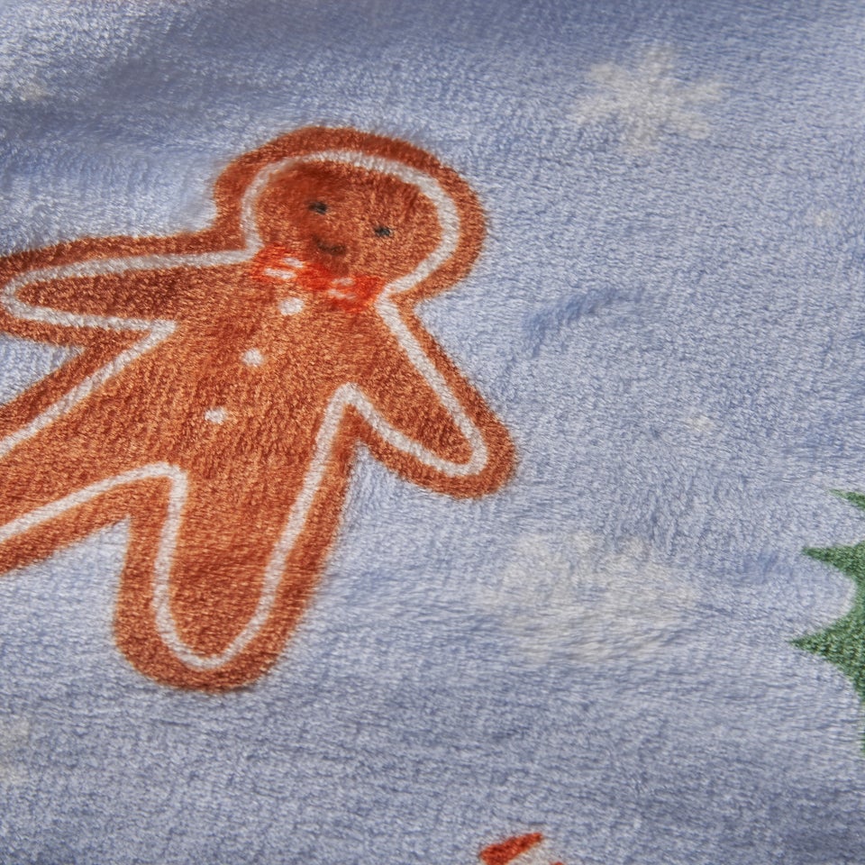 Catherine Lansfield Christmas Gingerbread Cosy Fleece Blanket Throw (130x170cm)