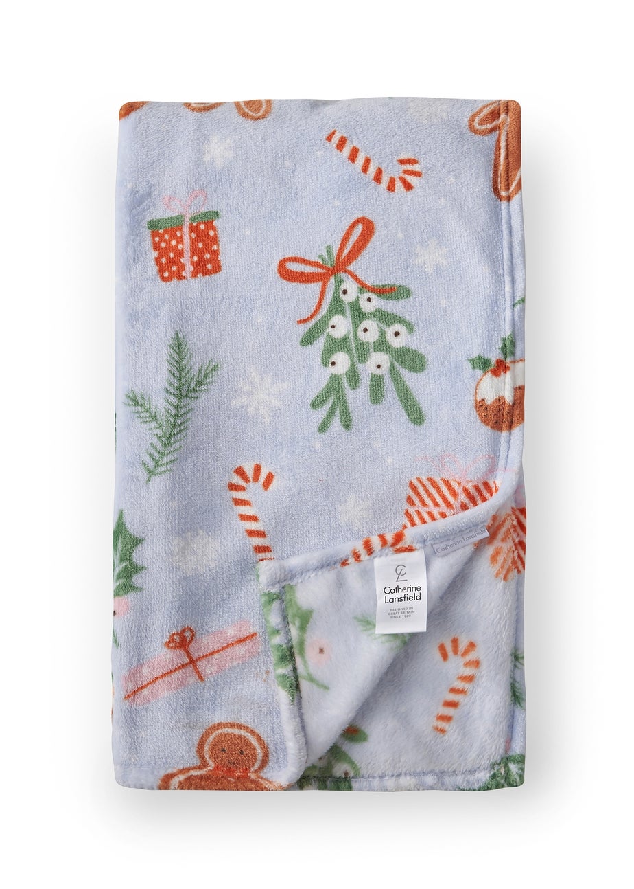 Catherine Lansfield Christmas Gingerbread Cosy Fleece Blanket Throw (130x170cm)
