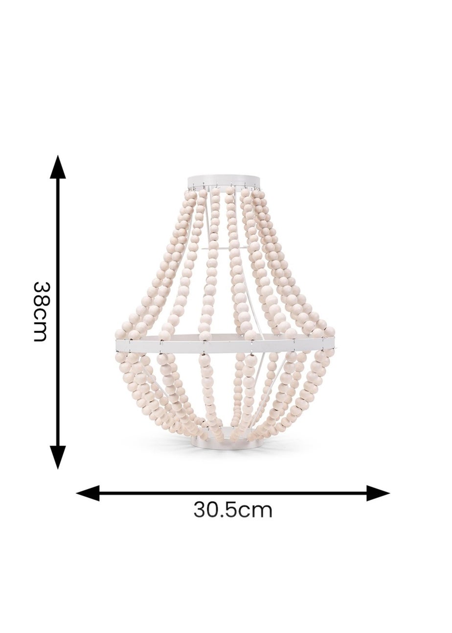 ValueLights Elodie Beaded Easy Fit Chandelier Shade (36.5cm x 30cm x 30cm)