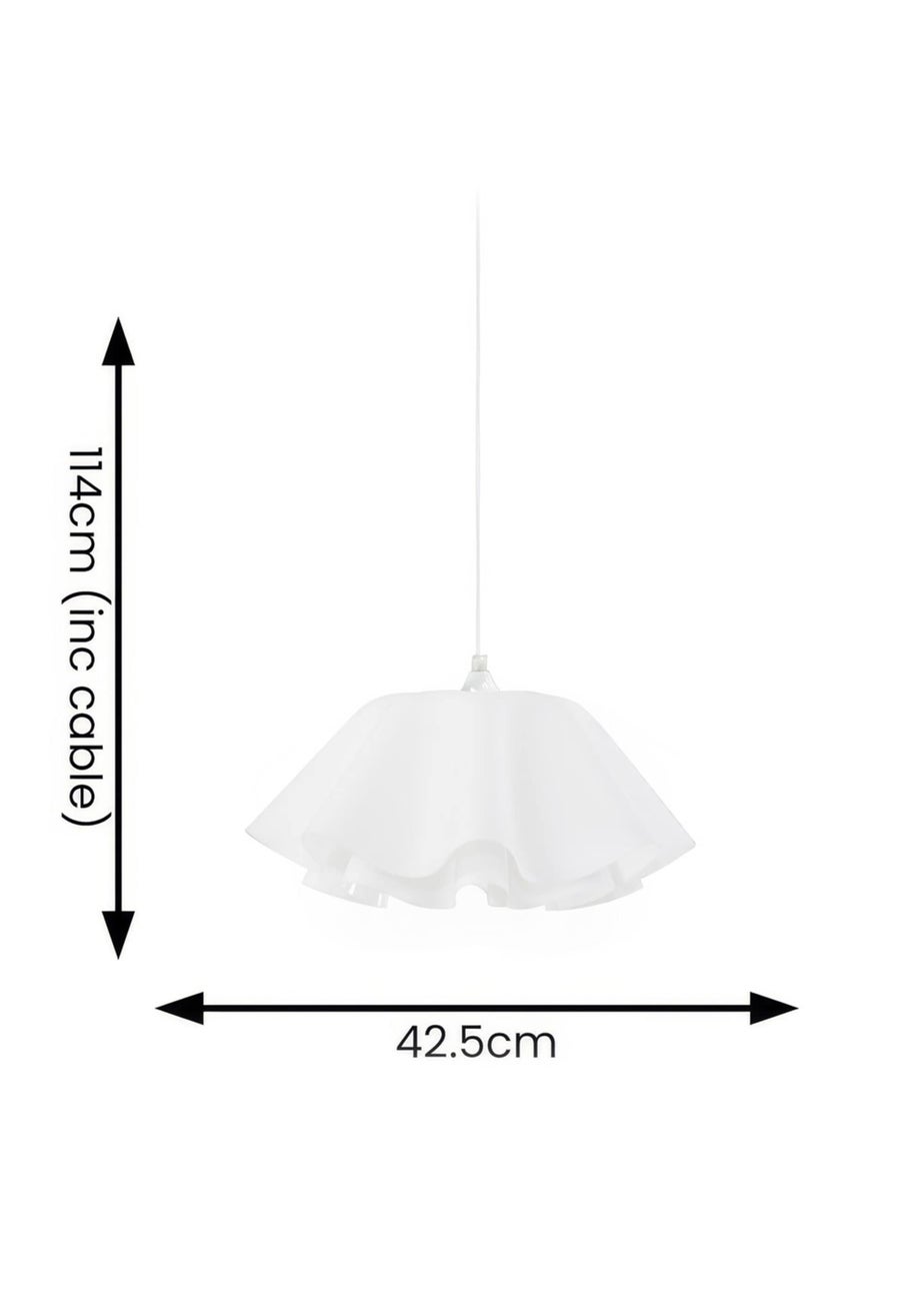 ValueLights Kumo White Acrylic Pendant Ceiling Light