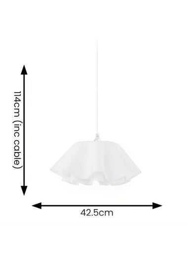 ValueLights Kumo White Acrylic Pendant Ceiling Light