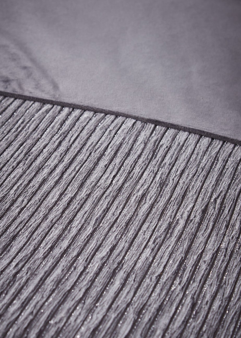 Catherine Lansfield Allure Sparkle Duvet Cover Set Grey