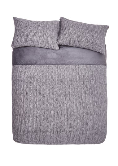 Catherine Lansfield Allure Sparkle Duvet Cover Set Grey