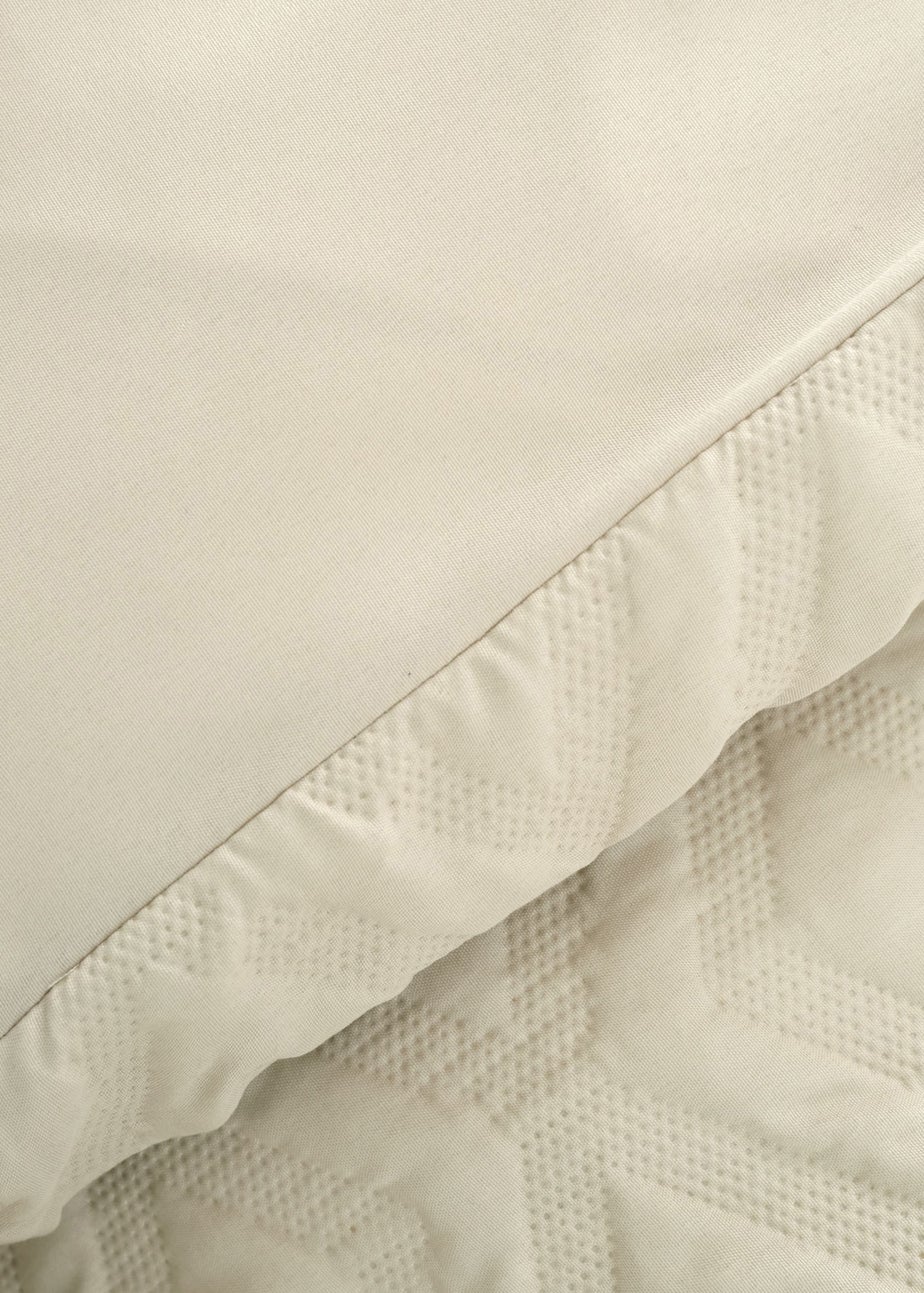 Catherine Lansfield Jacob Geo Soft Touch Double Duvet Cover Set Natural