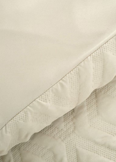 Catherine Lansfield Jacob Geo Soft Touch Double Duvet Cover Set Natural